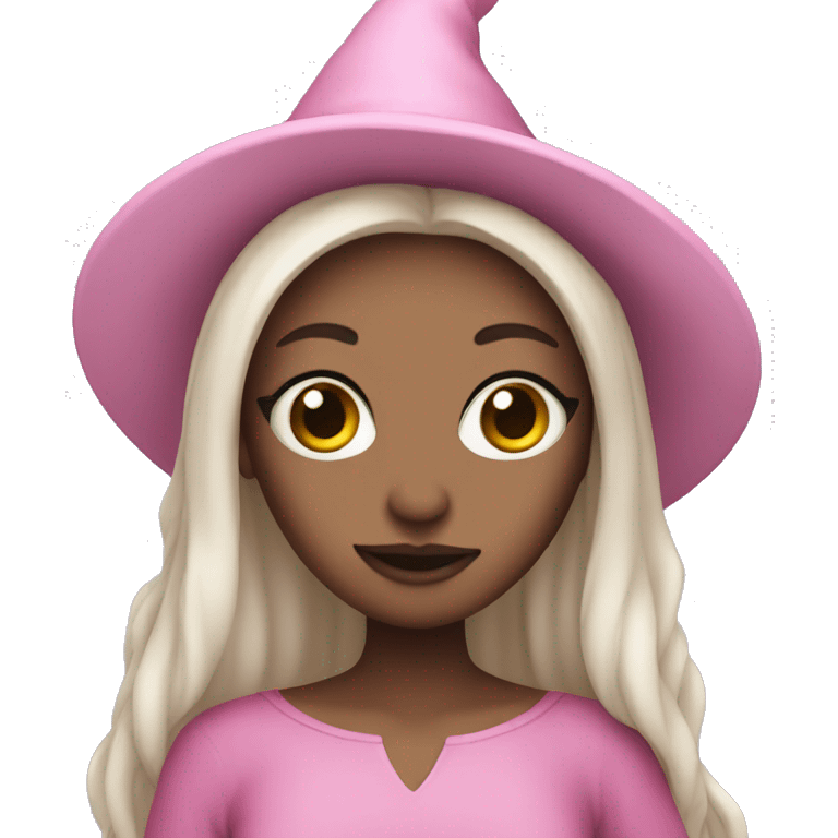 Pink witch white skin emoji