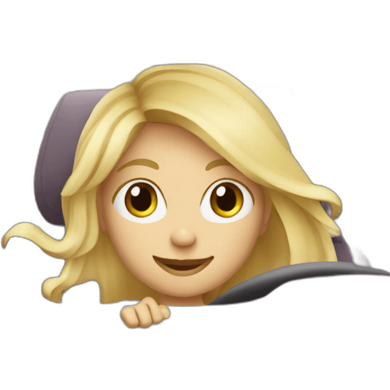 petit blond dans une voiture emoji