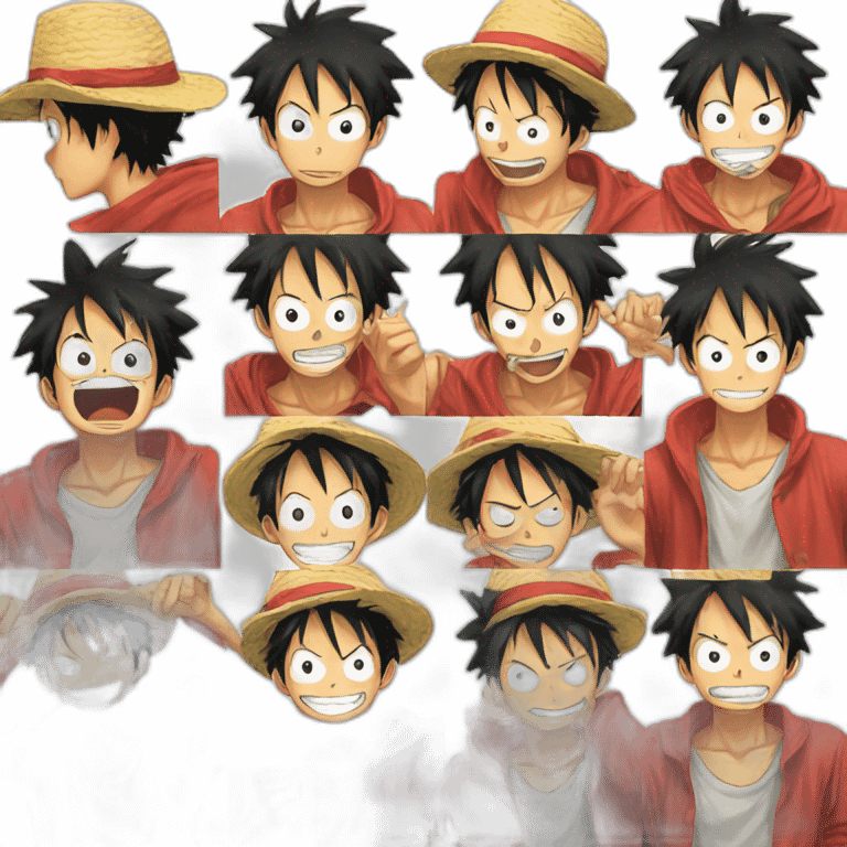 Luffy all reactions emoji