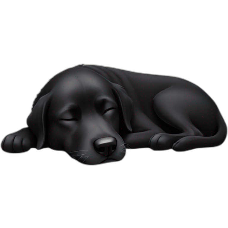 black dog sleeping  emoji