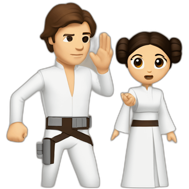 Princess Leia slapping Han Solo emoji