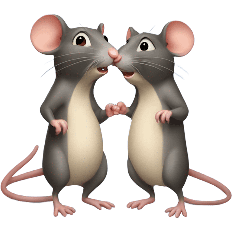 Two rats gossiping  emoji