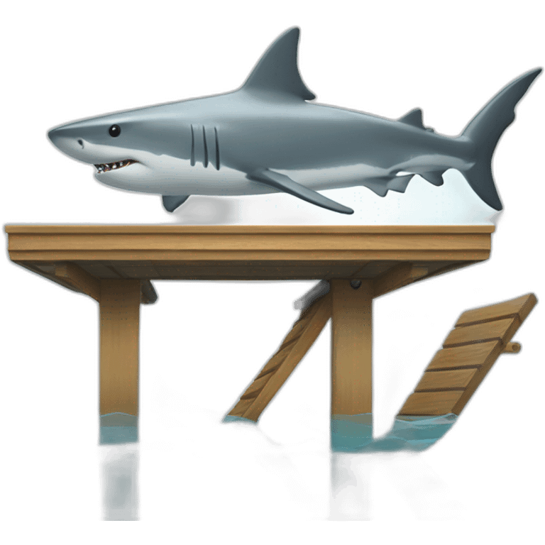 shark on diving board emoji