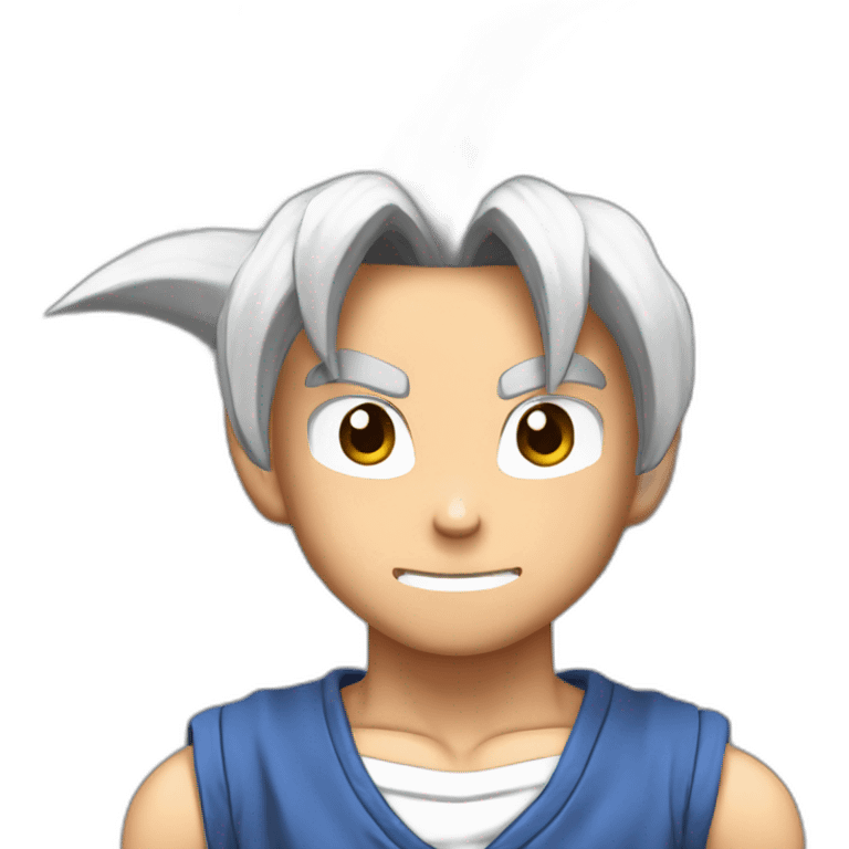 CREAR UNA IAMGEN DE GOKU CON CABELLO BLANCO emoji