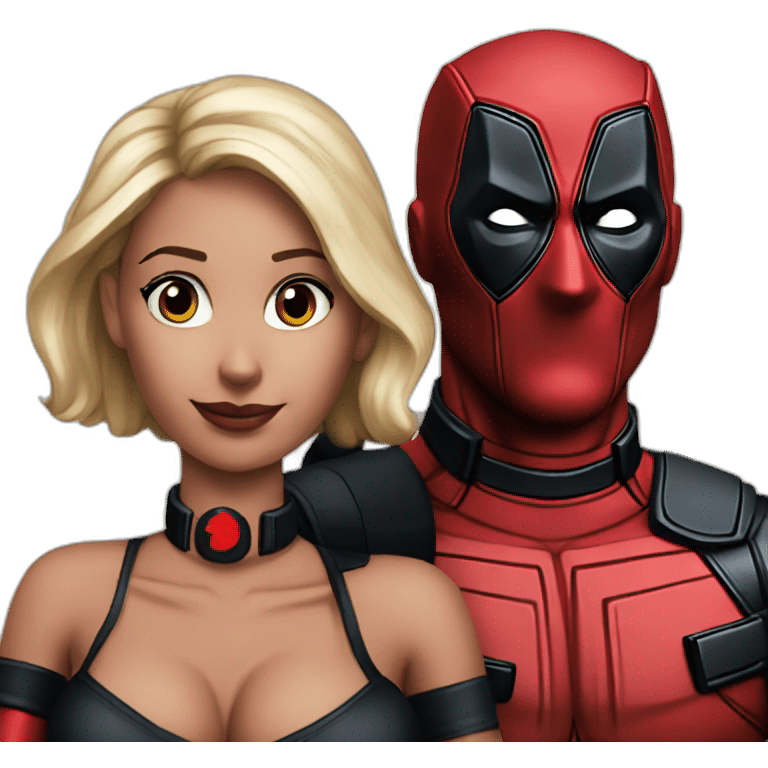 deadpool with wife emoji