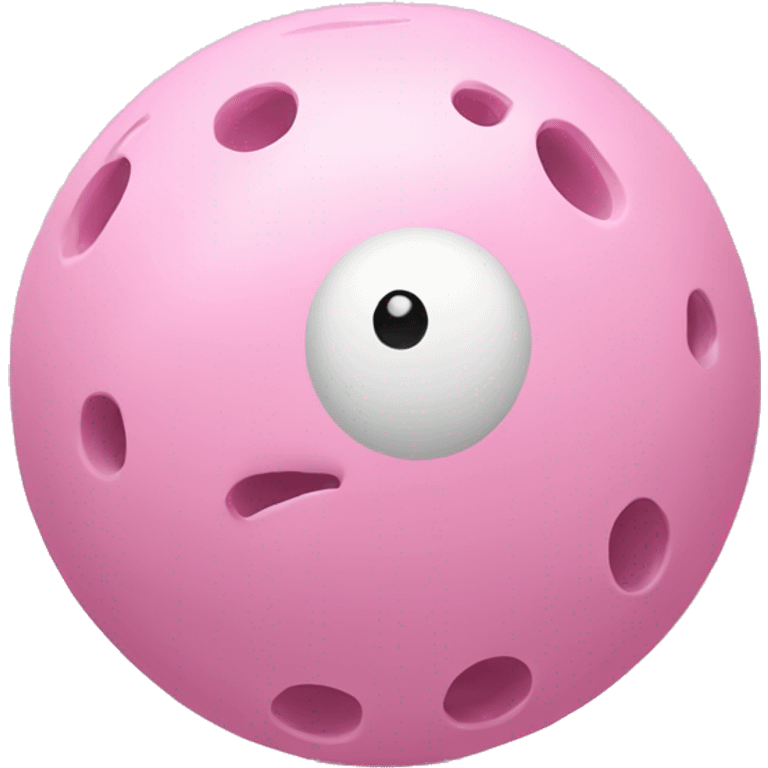 light pink pickle-ball ball, no face emoji