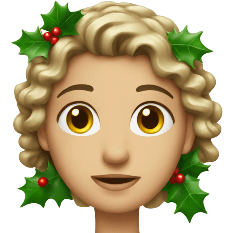 holly christmas emoji