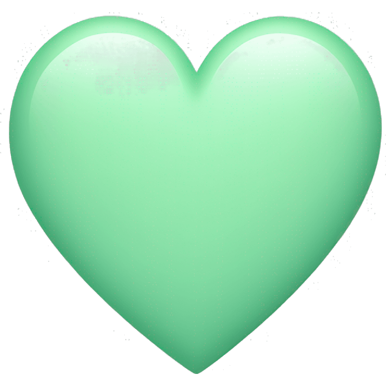 Pastel green heart emoji