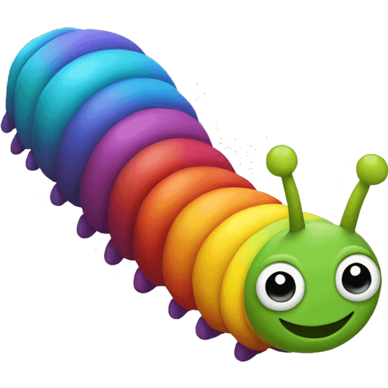 a rainbow caterpillar  emoji