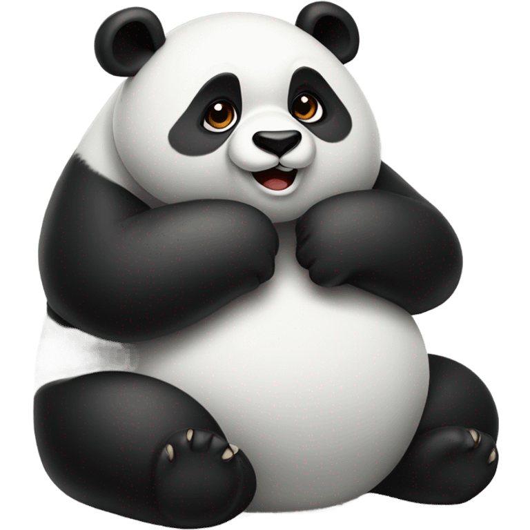 Panda shitting emoji