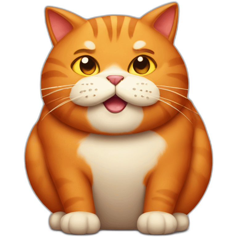 big fat red cat emoji