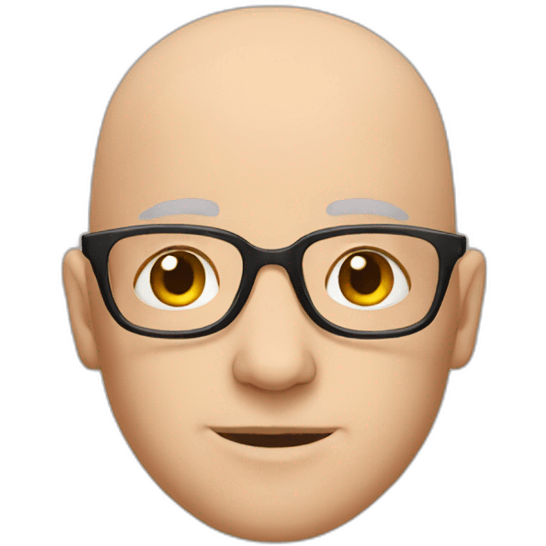 Bald British glasses emoji