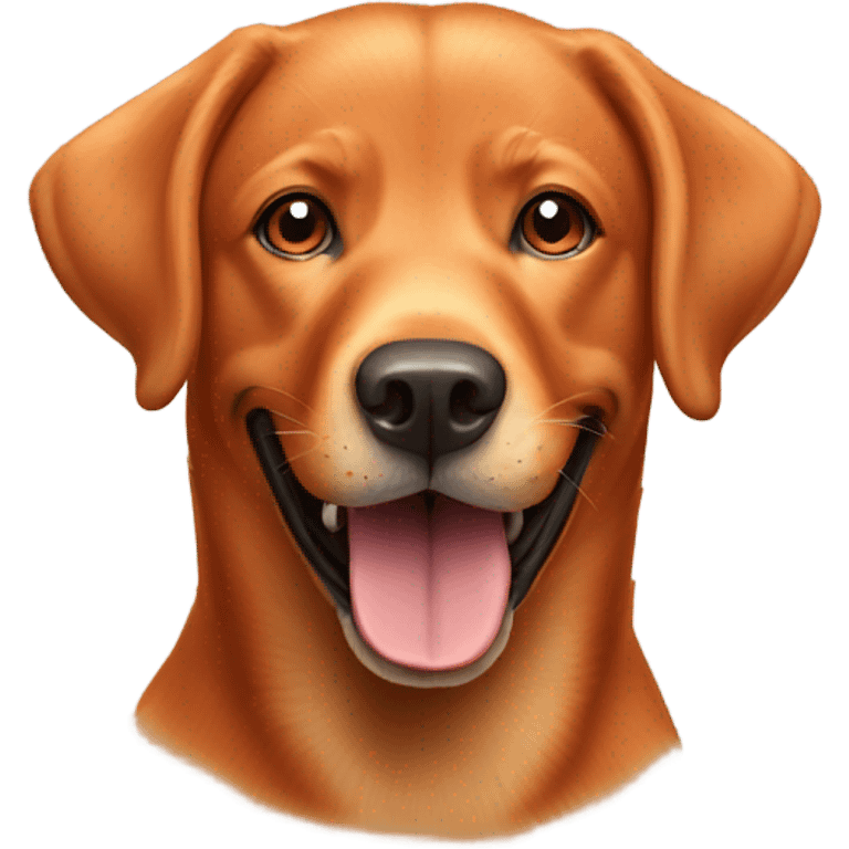 Labrador fox red happy, portrait emoji