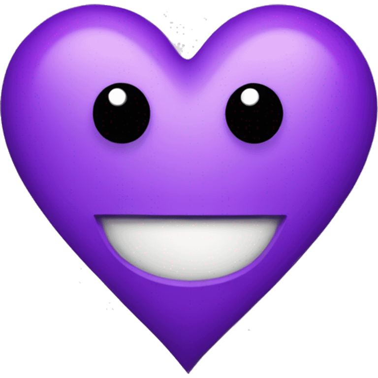 Smiley face with purple heart eyes emoji