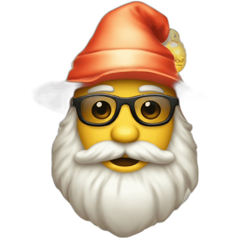 santa with sun hat emoji