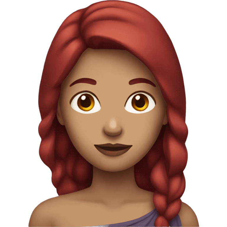 Woman with dark red hair  emoji