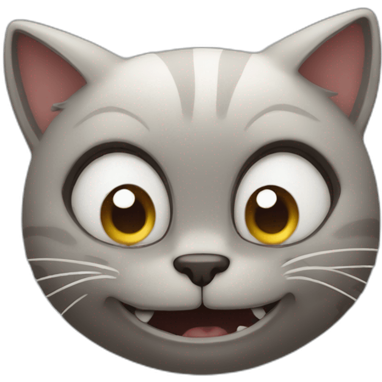 Crazy cat scared emoji