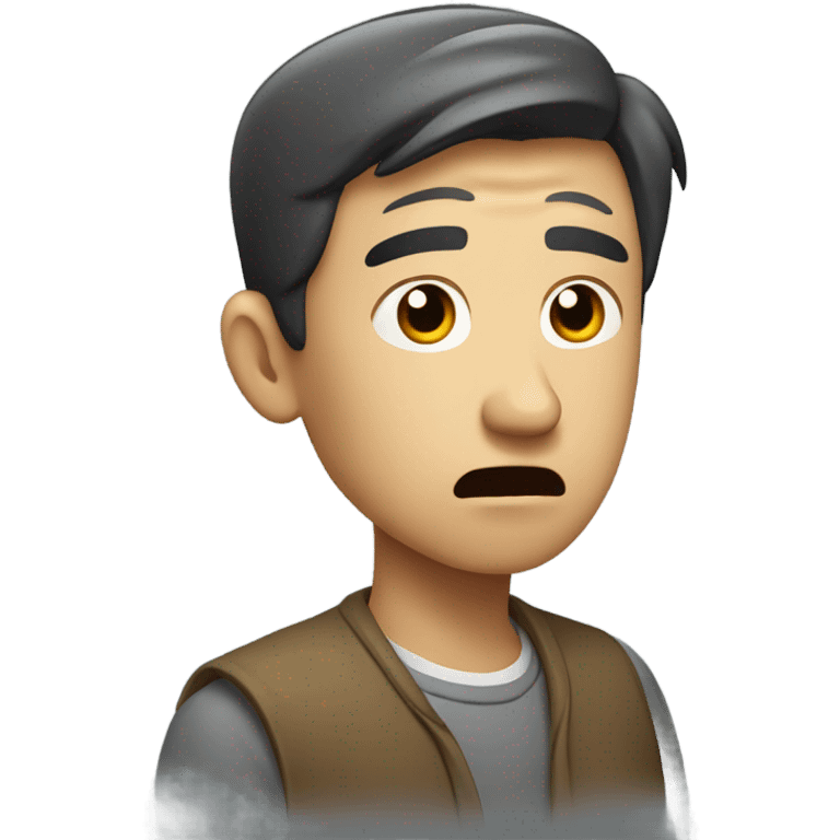 Confused Asian man emoji