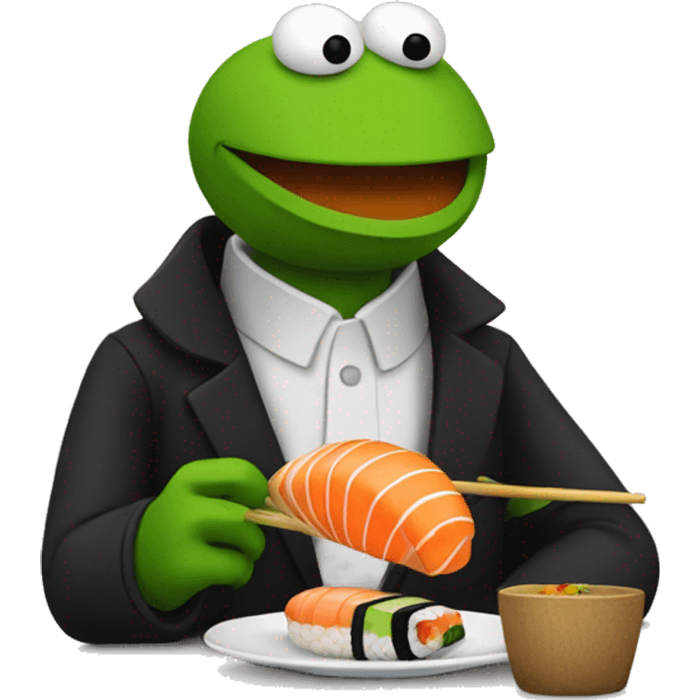 bert the muppet eating sushi emoji