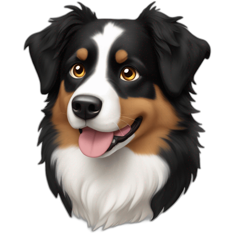 Australian shepherd black tri emoji