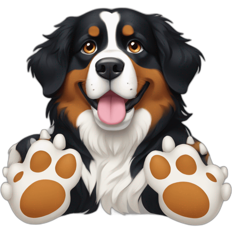 Bernese Mountain Dog paws emoji