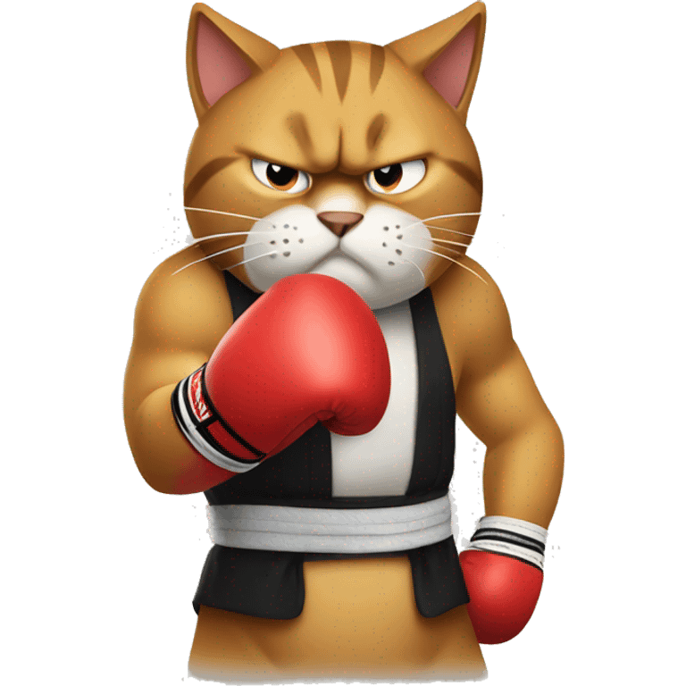 angry cat wearing boxing gloves emoji