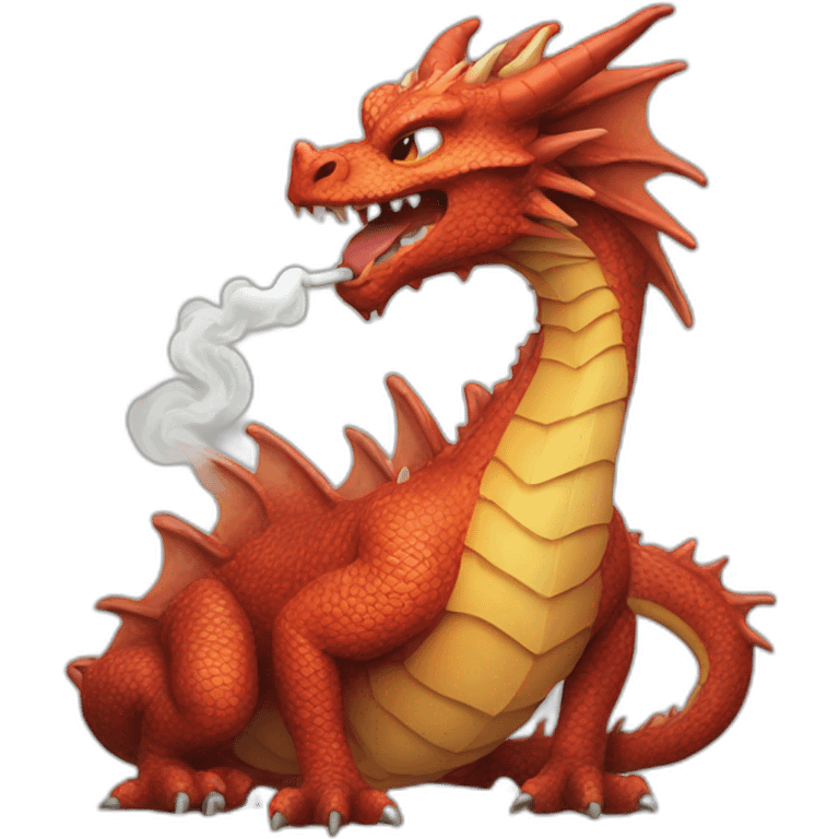 a dragon smoking emoji