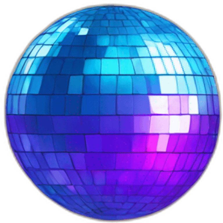 blue and purple disco ball emoji