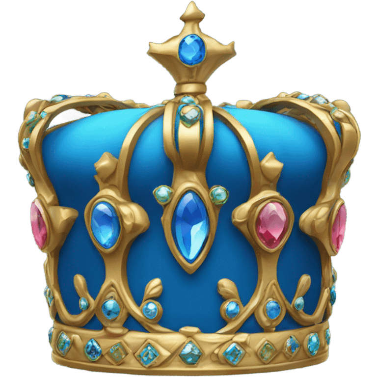 Blue crown emoji