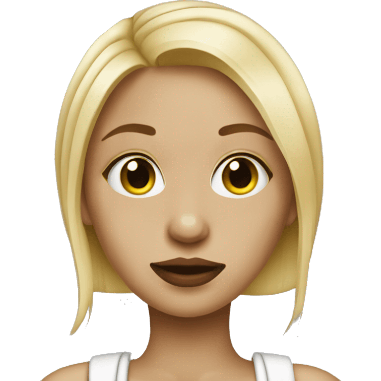 blonde girl with septum piercing  emoji