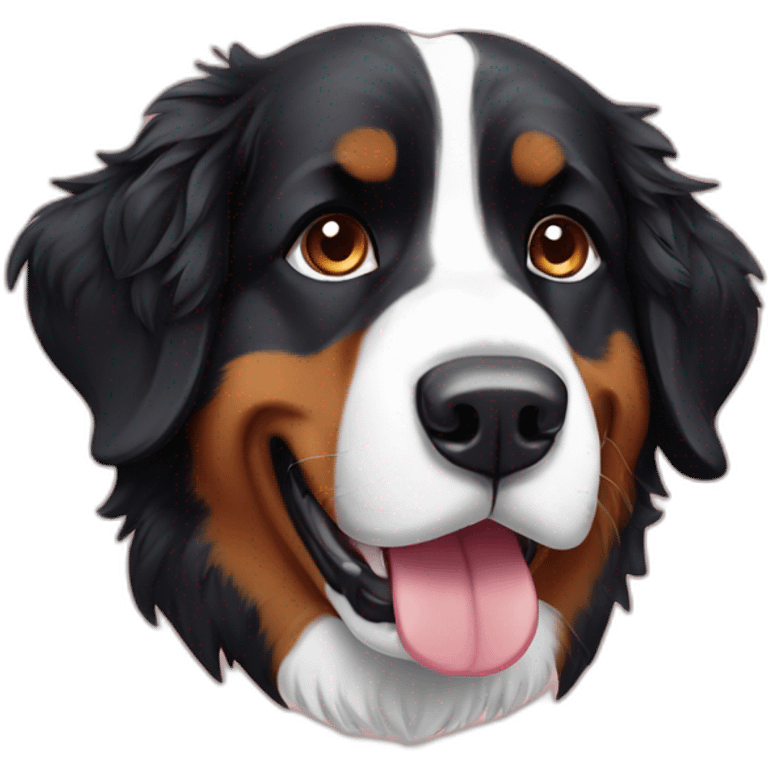 bernese mountain dog love emoji