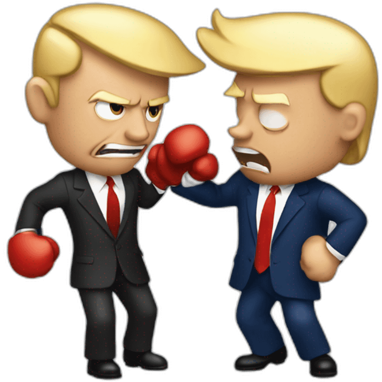 obama and trump box fight emoji