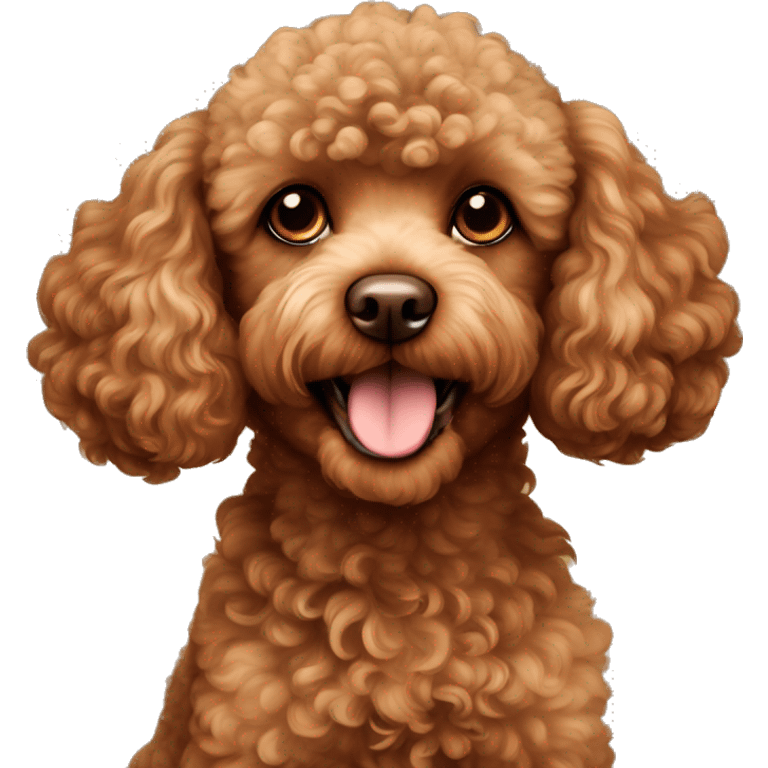 Brown toy poodle emoji