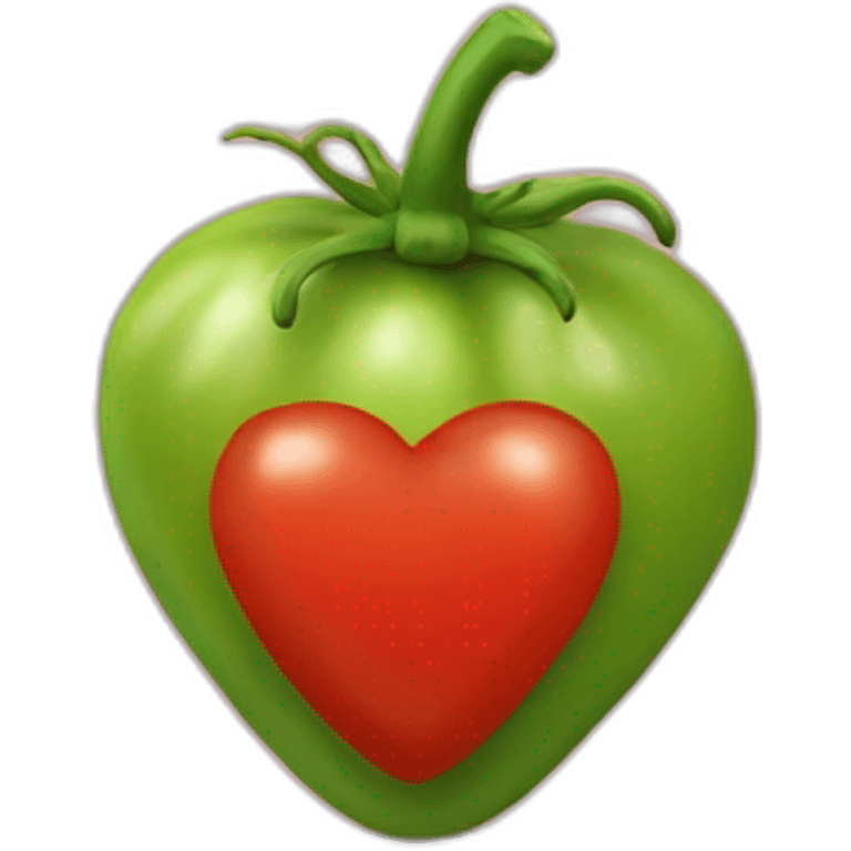 Tomate con forma de corazón emoji