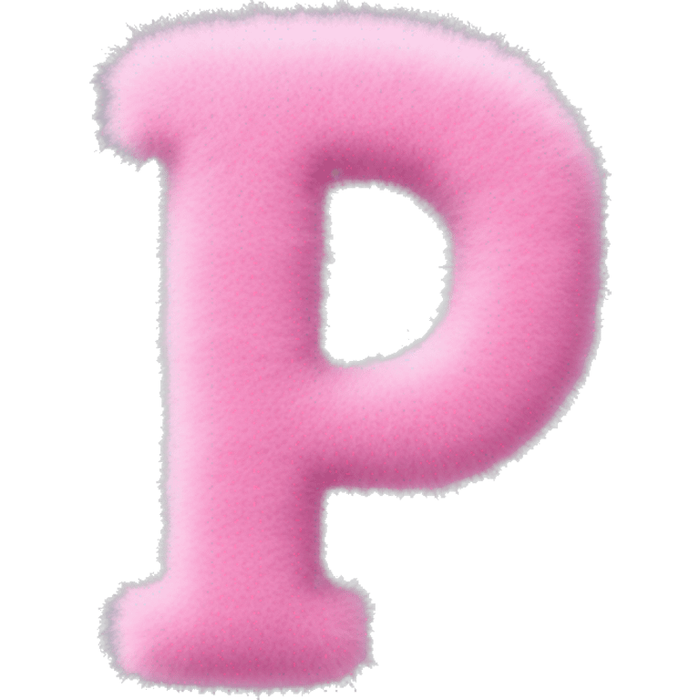 pink fluffy letter P emoji