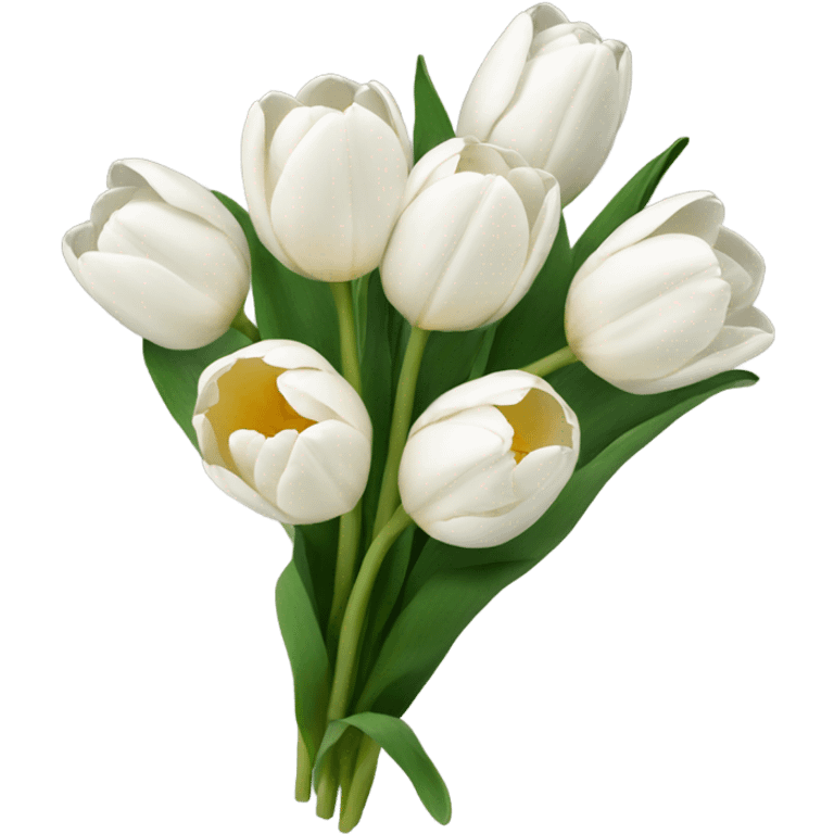 white tulip bouquet  emoji