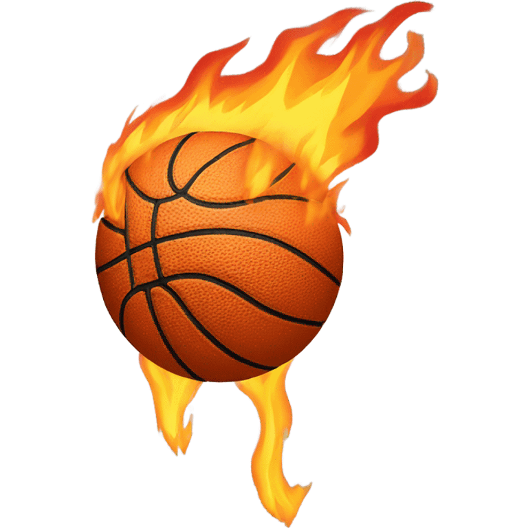 Basketball on fire emoji