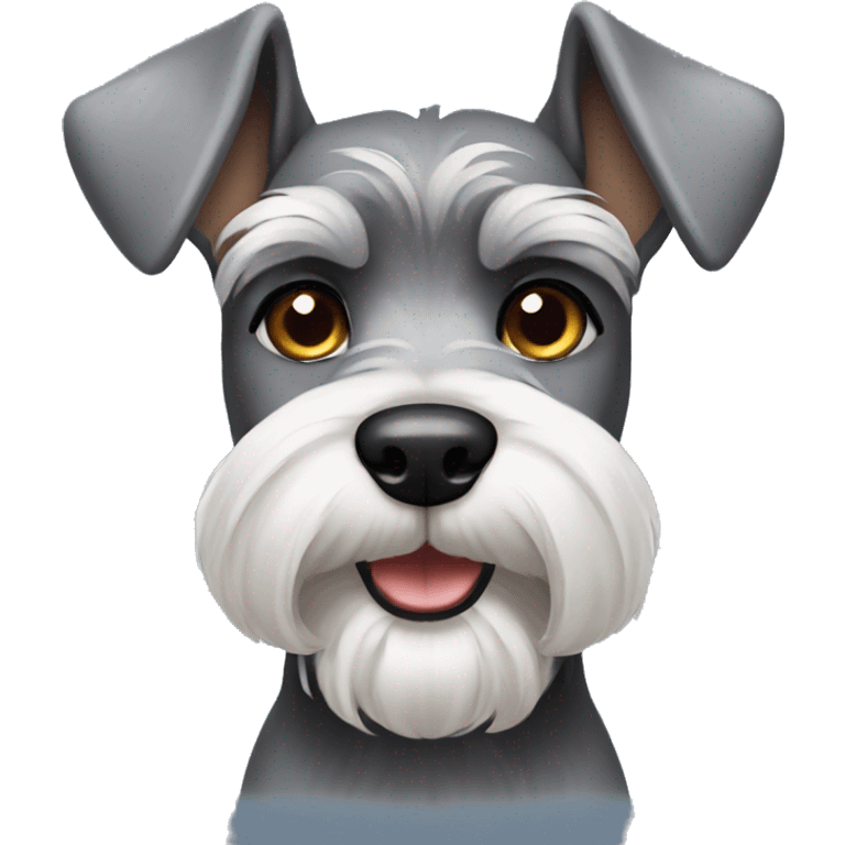 Schnauzer with pointed ears emoji