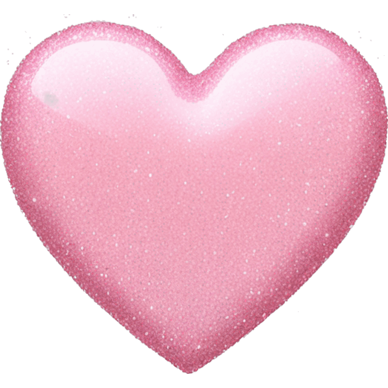 Pastel pink heart with glitter emoji