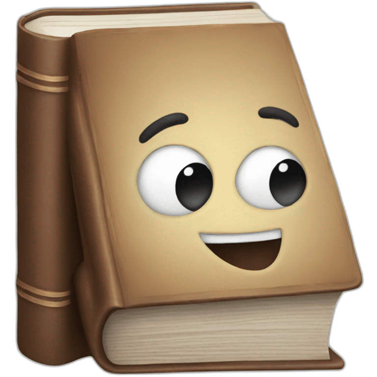 Book with face emoji