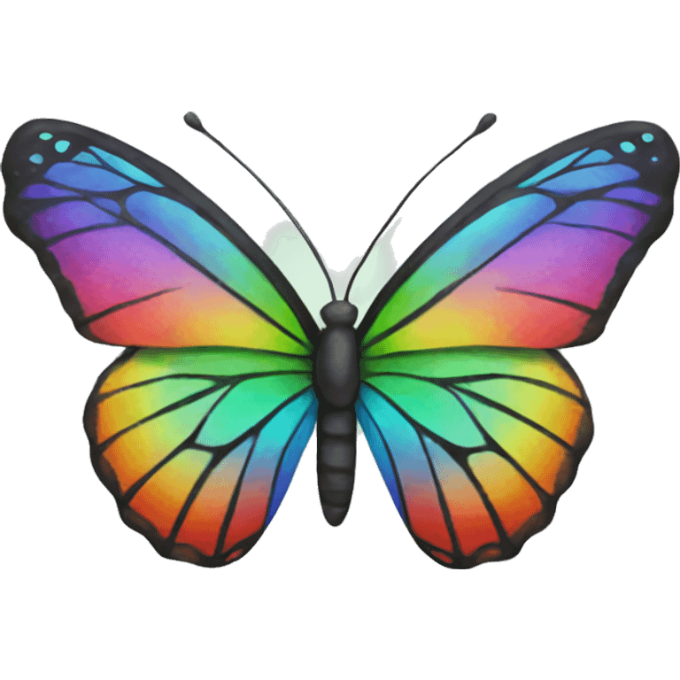 Rainbow butterfly emoji