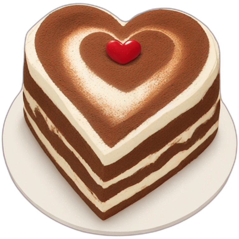 Tiramisu heart cake  emoji