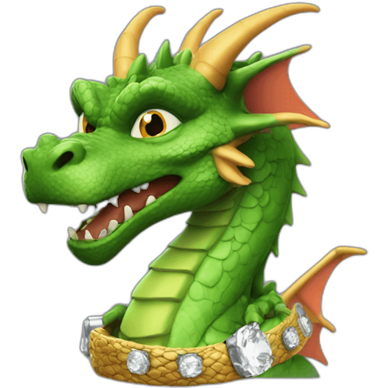 dragon with cigar and bling emoji