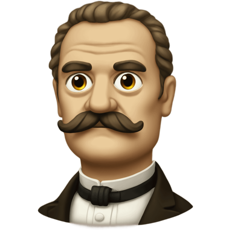 pepe with nietzsche mustache emoji