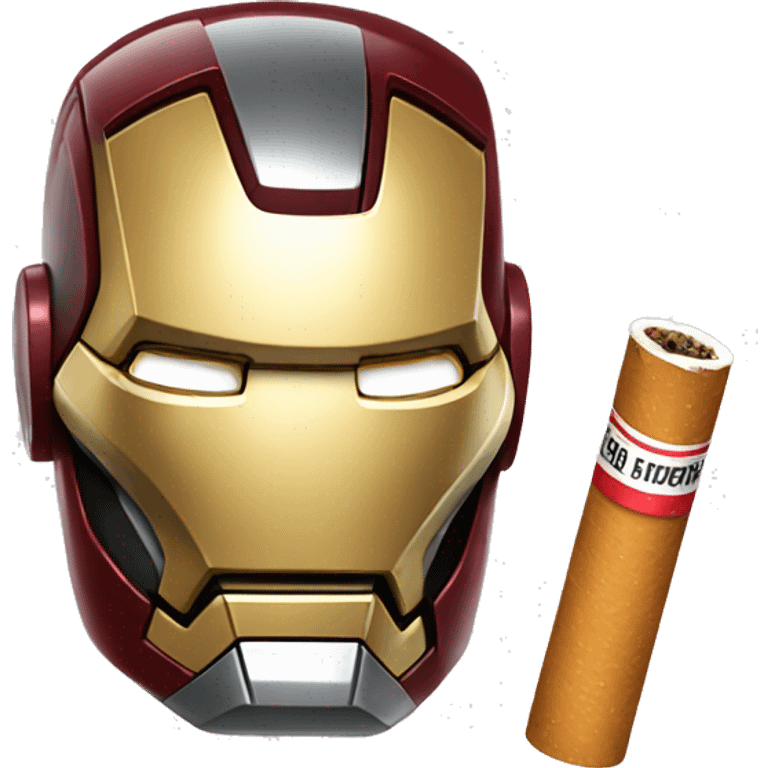 iron man with cigarete emoji