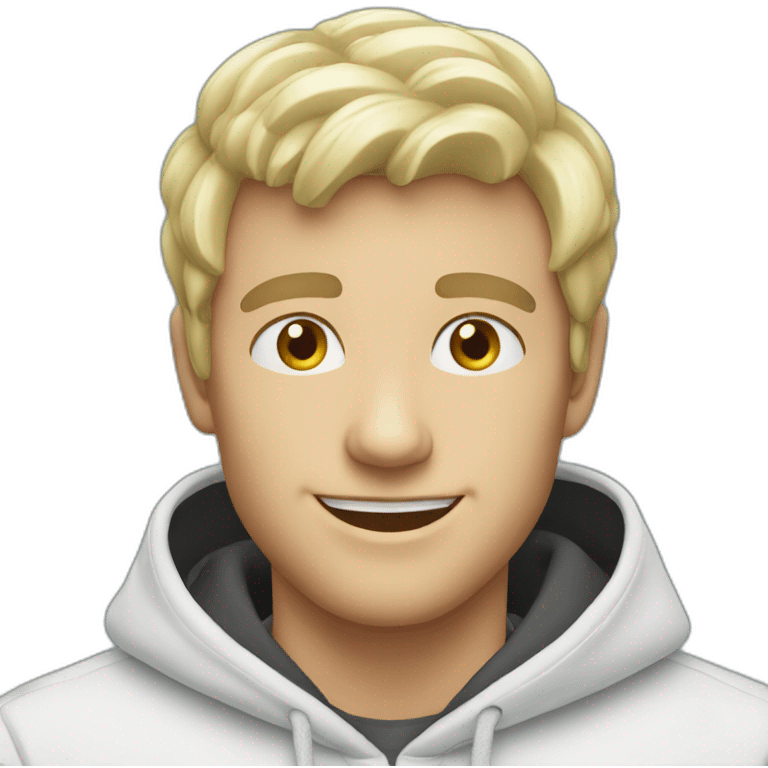 smiling white guy hoody emoji