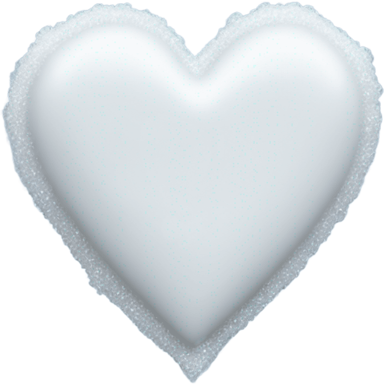 White frosted heart emoji