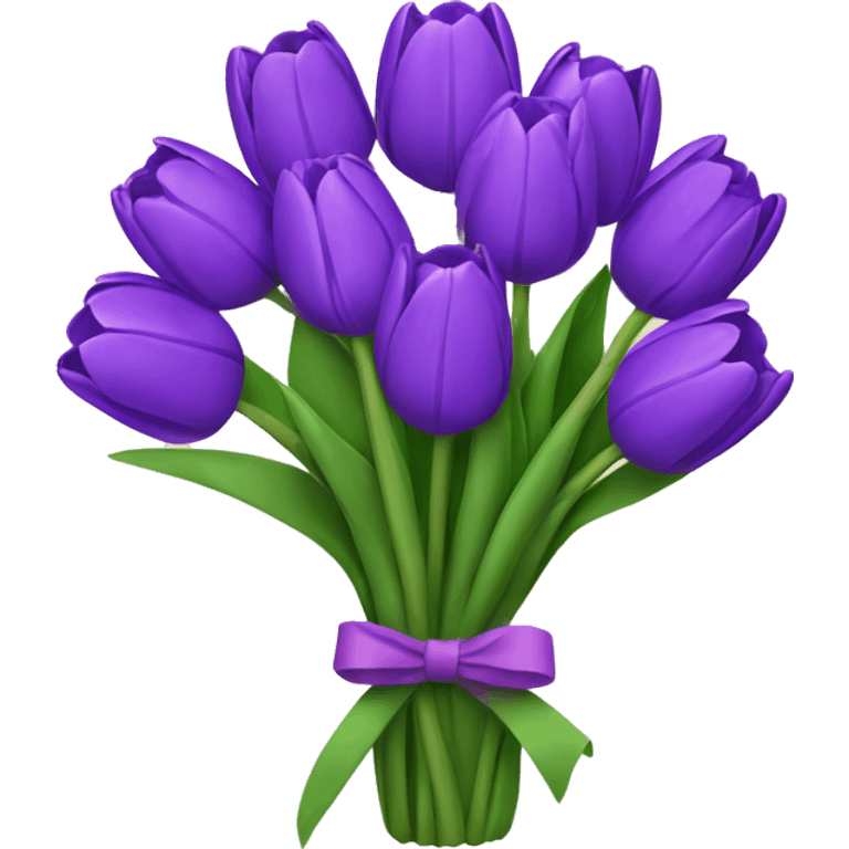 purple tulip bouquet emoji