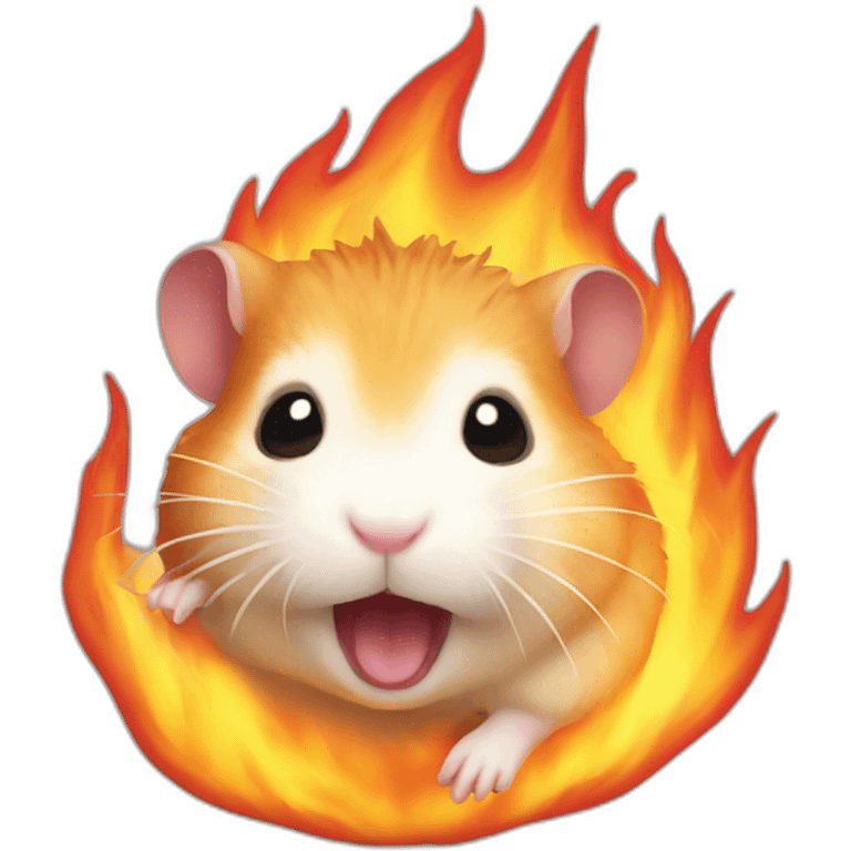 hamster on fire emoji