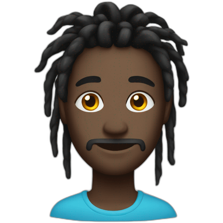 Black semi dreads emoji